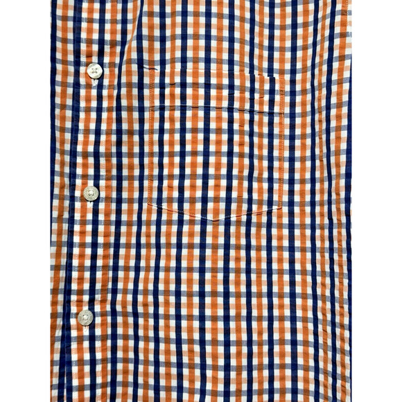 BROOKS BROTHERS MEN'S GATOR BLUE/ORANGE BUTTON DOWN SHIRT XXL - Picture 6 of 11